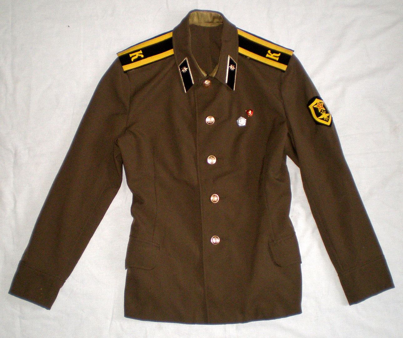 Vintage Russian Soviet Army USSR Uniform Soldier Jacket Military Tunic