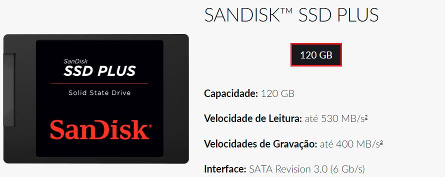 HD SSD DE 120GB SANDISK HD SSD DE 120GB SANDISK