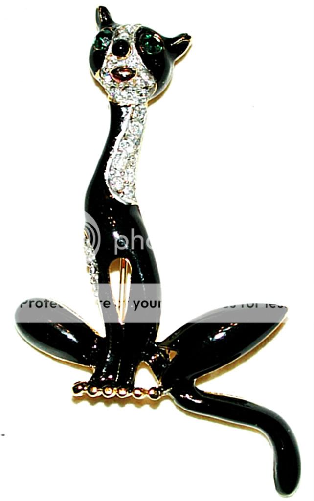   SYLVESTER BLACK & WHITE DECO KITTY CAT PIN SPHINX for PANETTA  