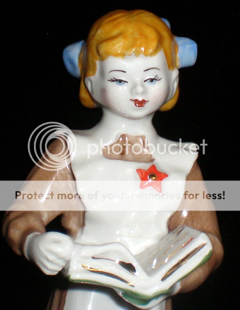 Vintage Russian Soviet Porcelain Figurine Schoolgirl Octobrist USSR 