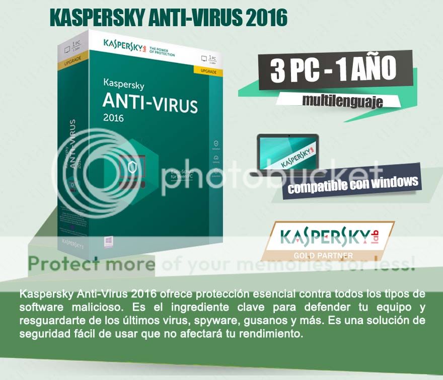 Kaspersky anti virus 2016 3 pc